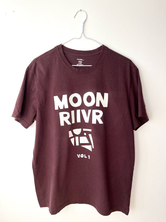 MOONRIIVR - LIMITED EDITION VINTAGE TEE in White/Brown